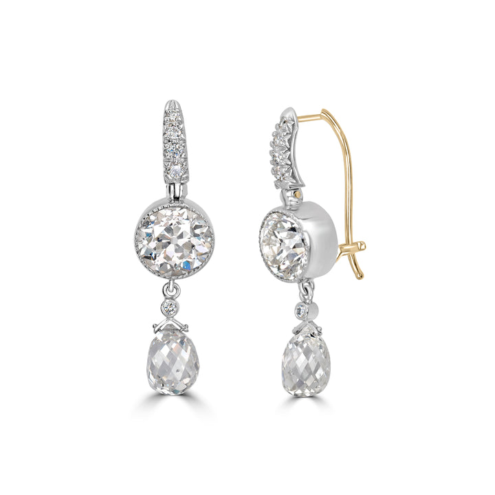 4.70 ctw Diamond Earrings in 18K White Gold