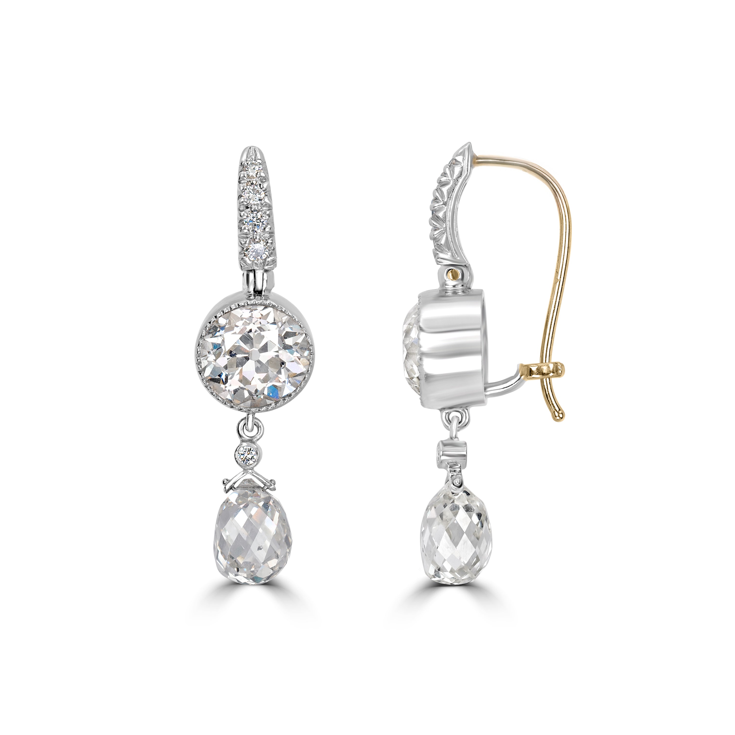 4.70 ctw Diamond Earrings in 18K White Gold