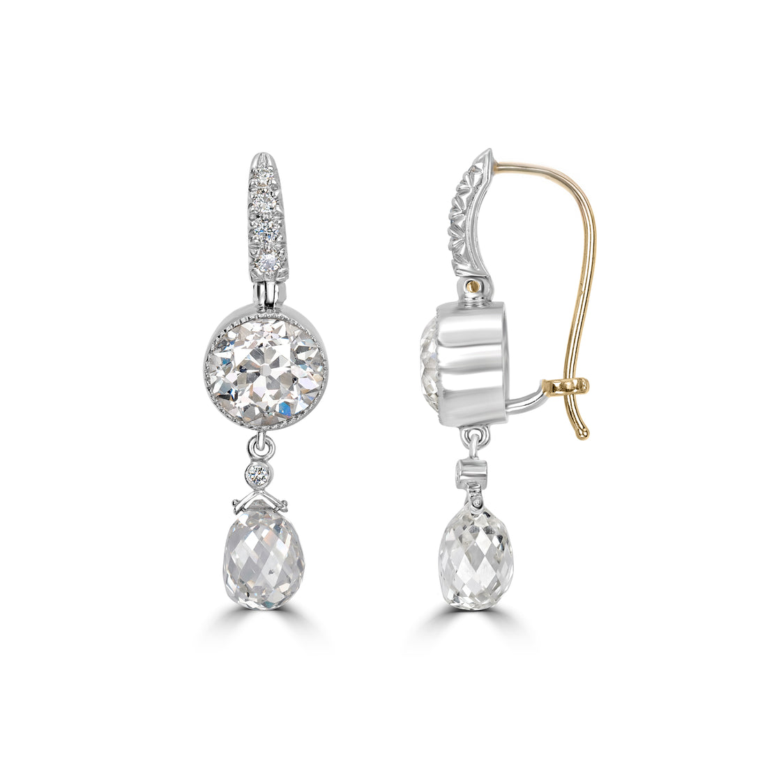 4.70 ctw Diamond Earrings in 18K White Gold