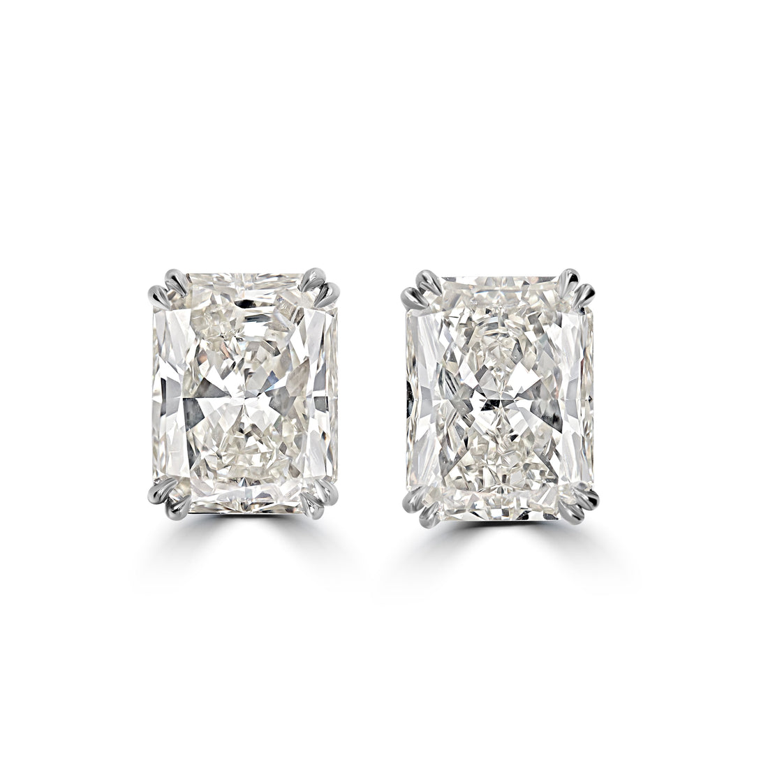 16.93 ct Radiant Diamond Solitaire Studs in Platinum