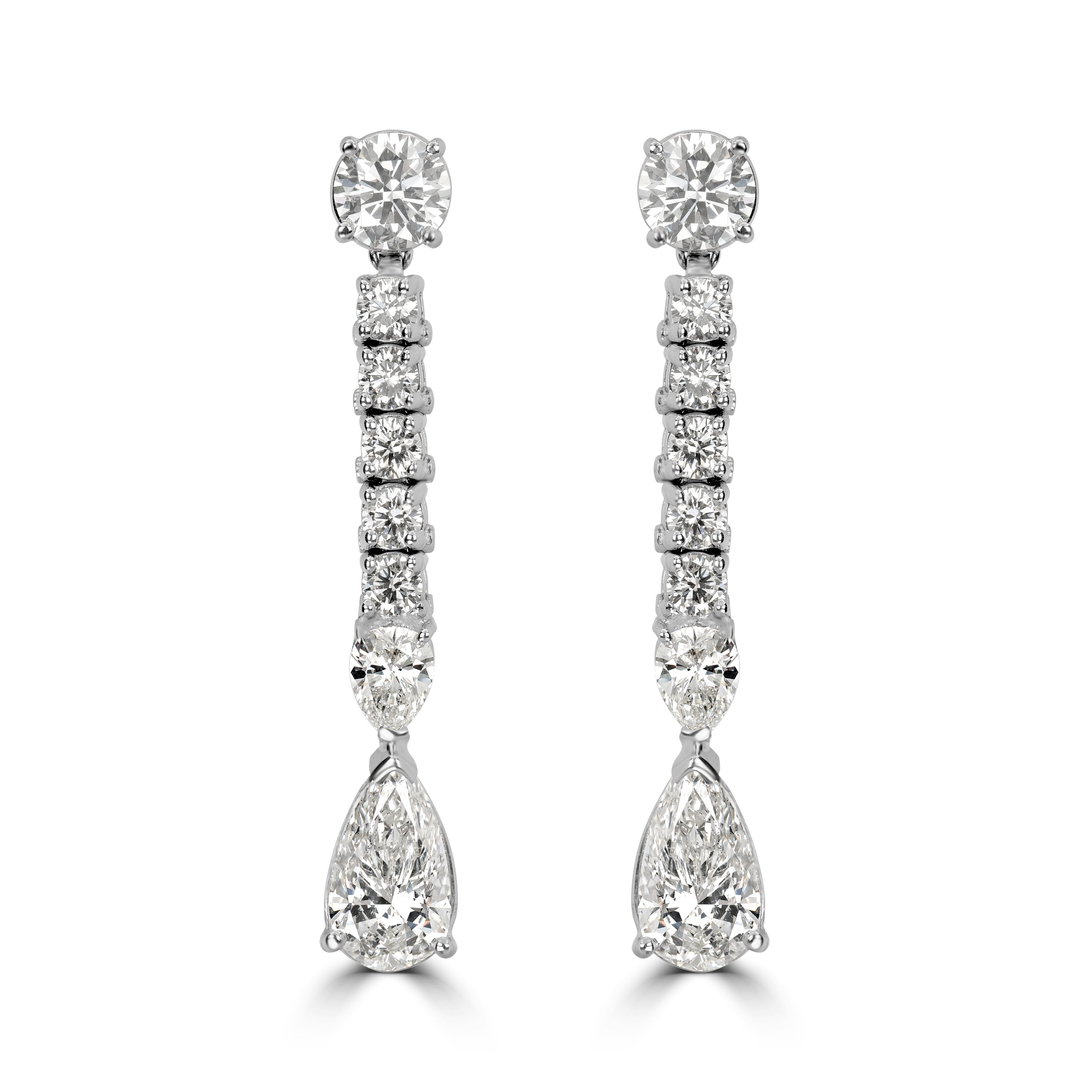 7.66 ctw Diamond Earring in 18K White Gold - GIA Certified