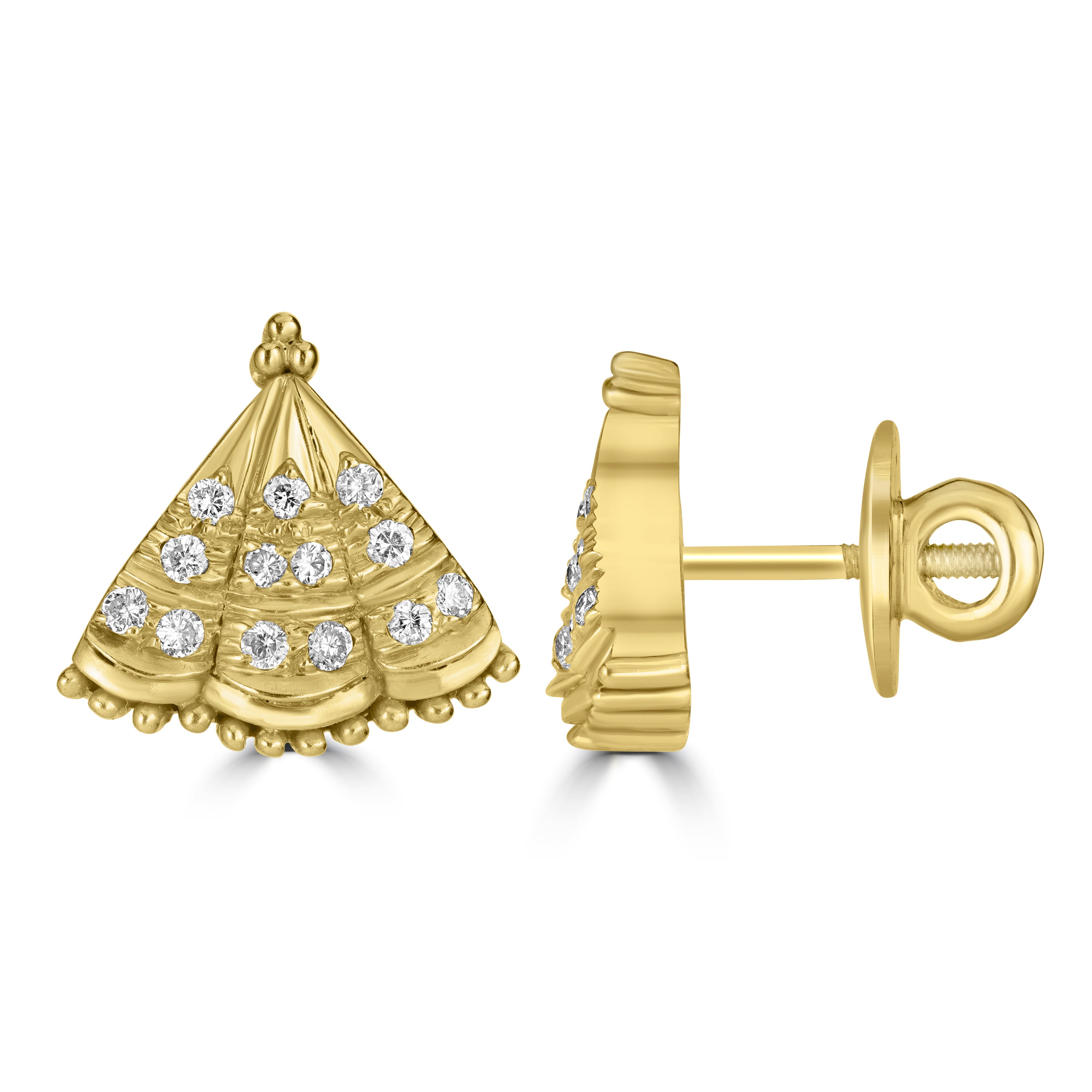 0.25 ct Diamond Earrings in 18K Yellow Gold