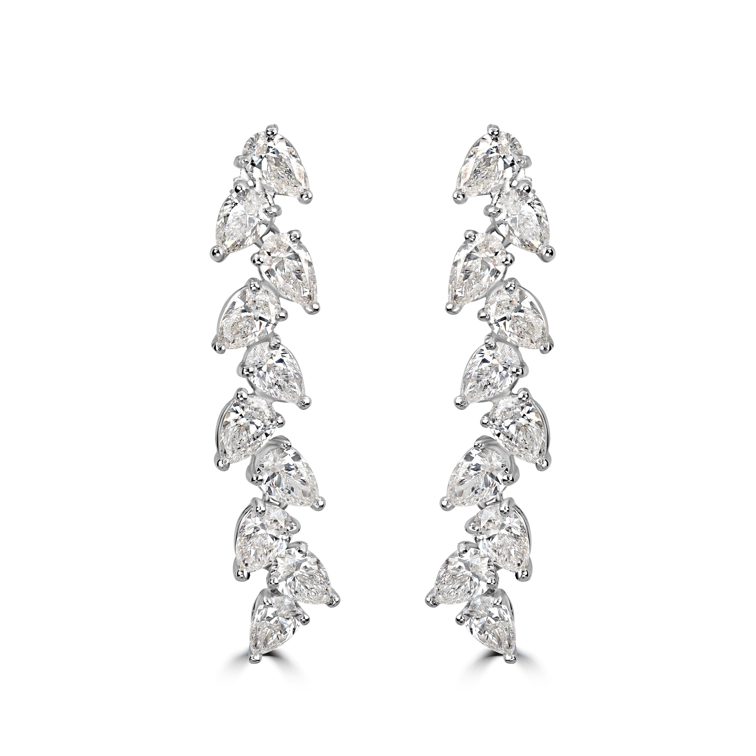7.50 ct Diamond Earring in 18K White Gold