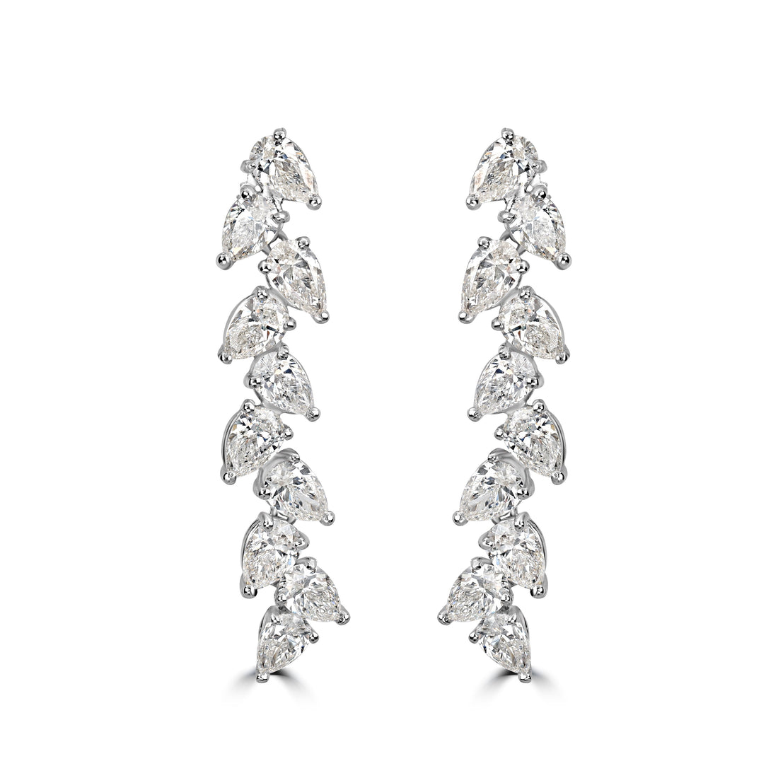 7.50 ct Diamond Earring in 18K White Gold