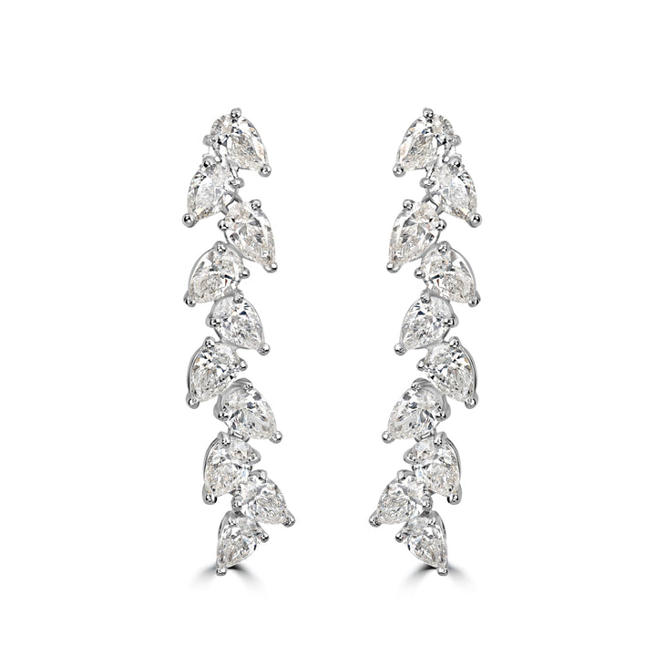 7.50 ct Diamond Earring in 18K White Gold