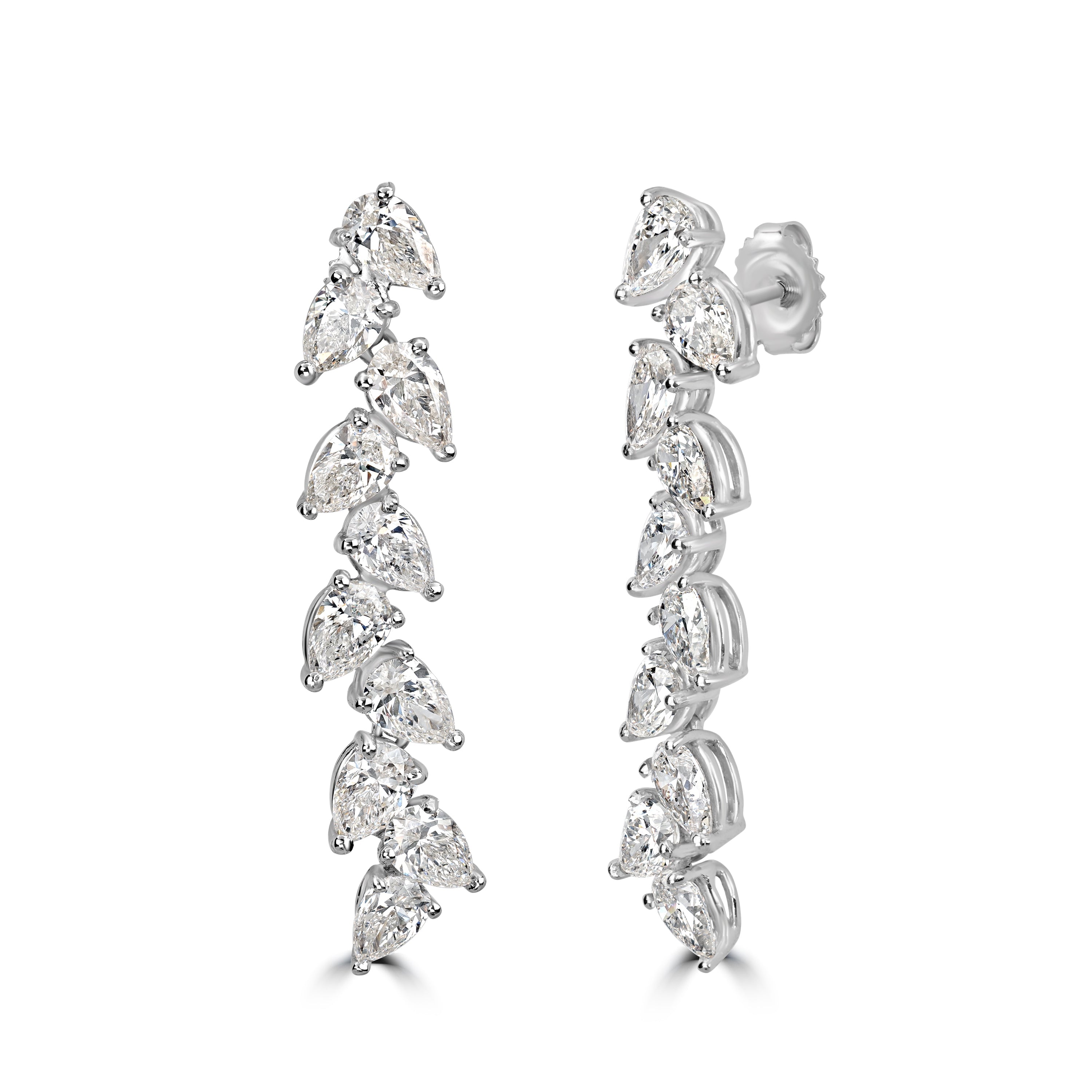 7.50 ct Diamond Earring in 18K White Gold