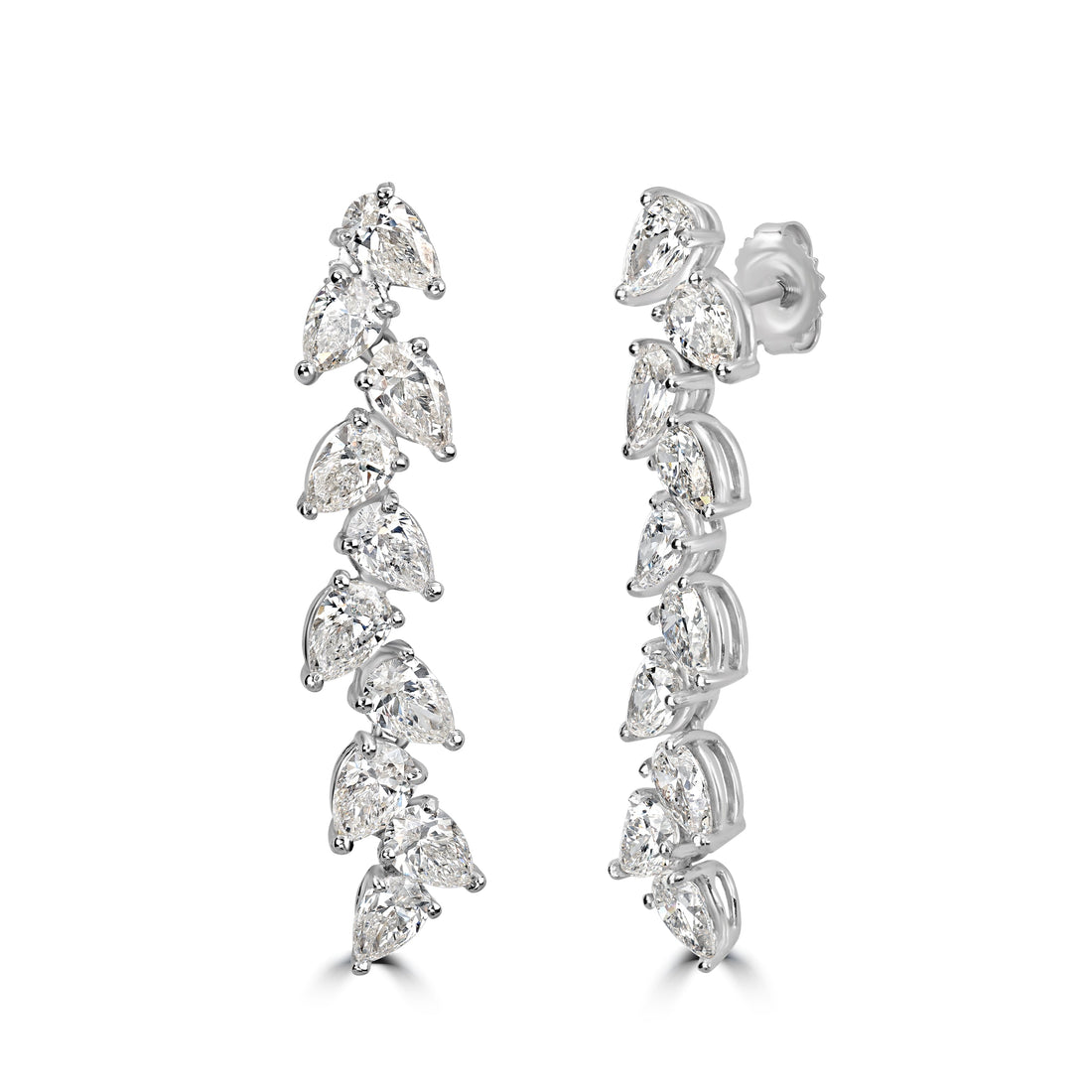 7.50 ct Diamond Earring in 18K White Gold