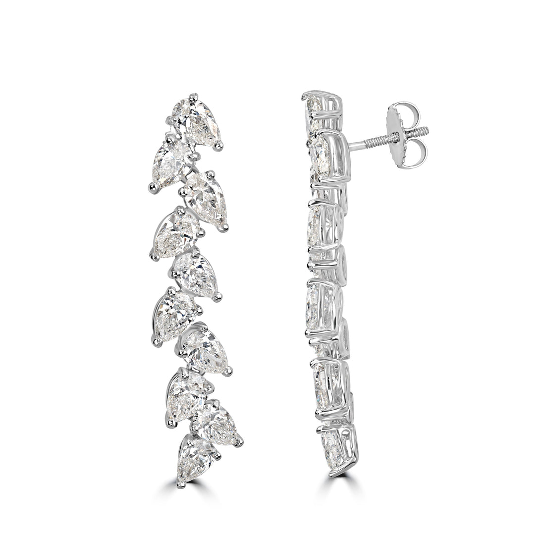 7.50 ct Diamond Earring in 18K White Gold