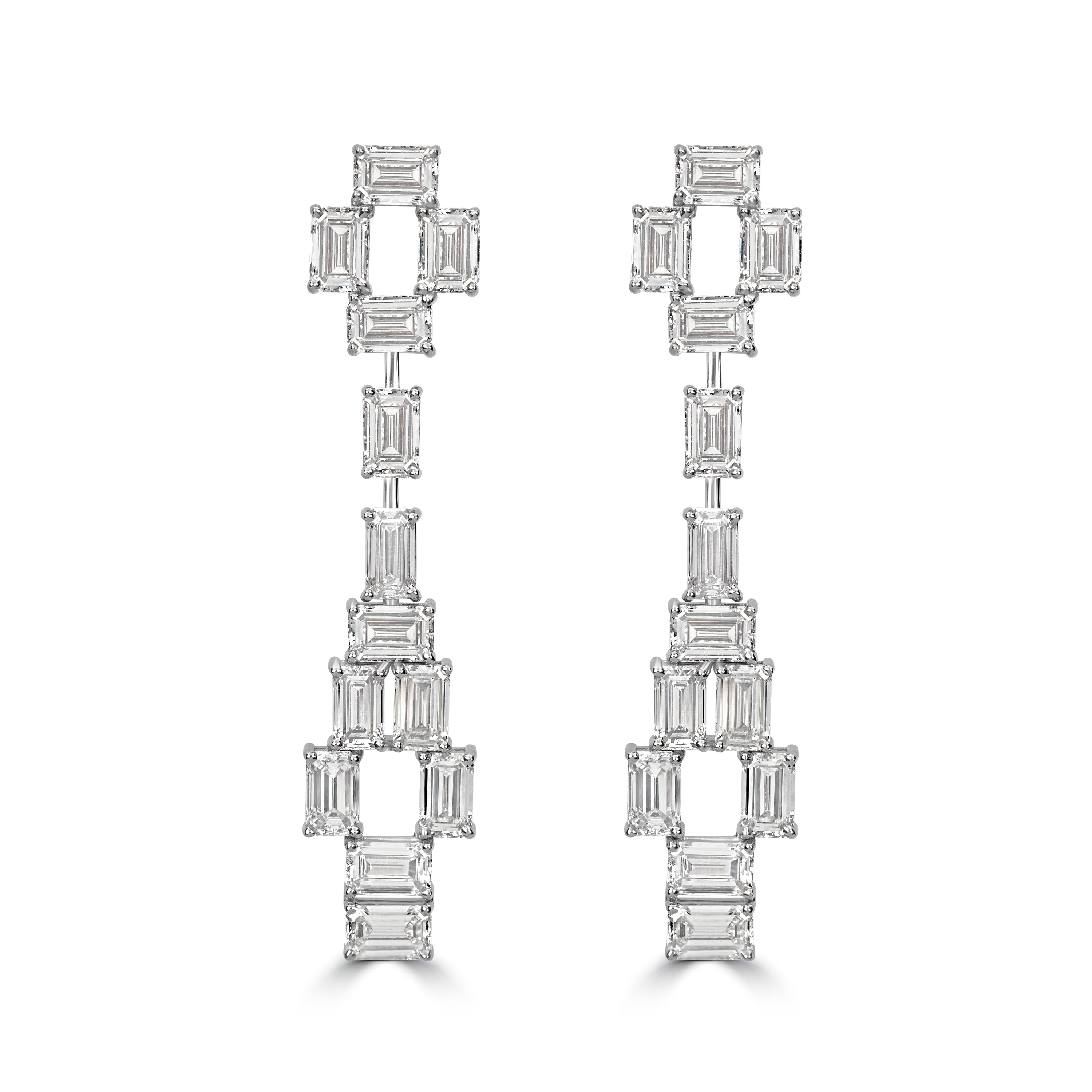 9.14 ct Diamond Earring in 18K White Gold