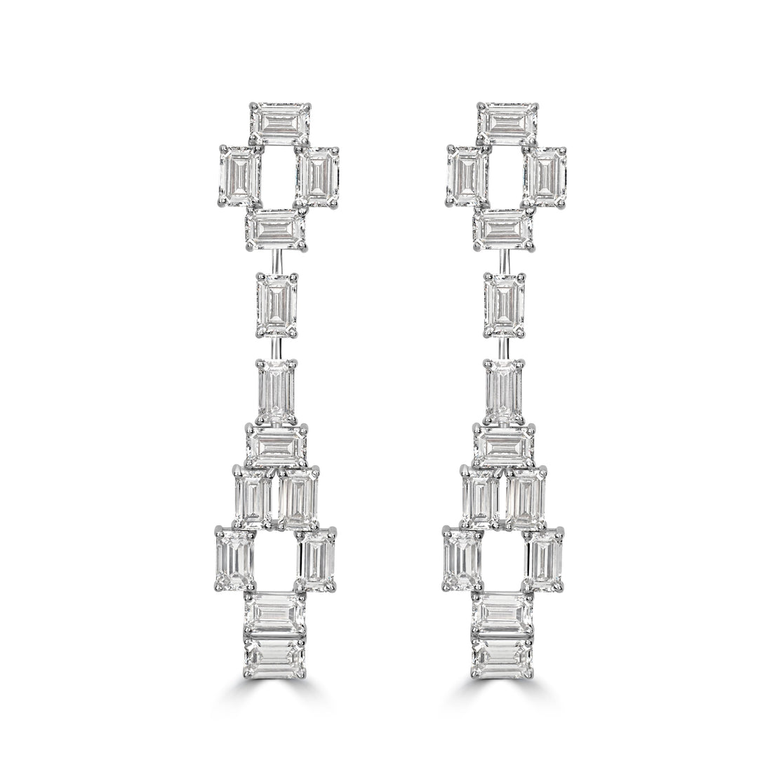9.14 ct Diamond Earring in 18K White Gold