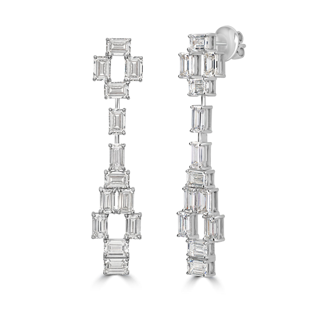 9.14 ct Diamond Earring in 18K White Gold