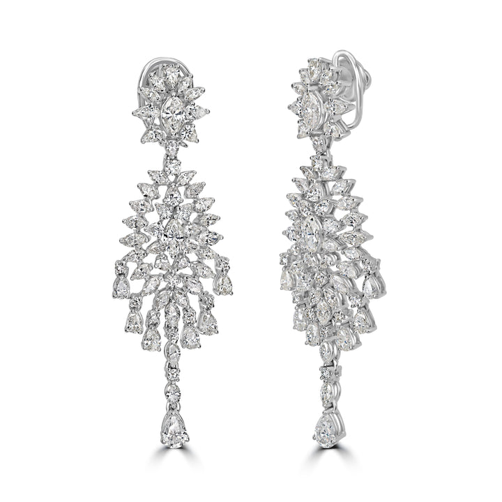 11.74 ct Diamond Earrings in 18K White Gold
