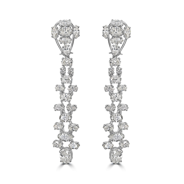 14.82 ct Diamond Earrings in 18K White Gold