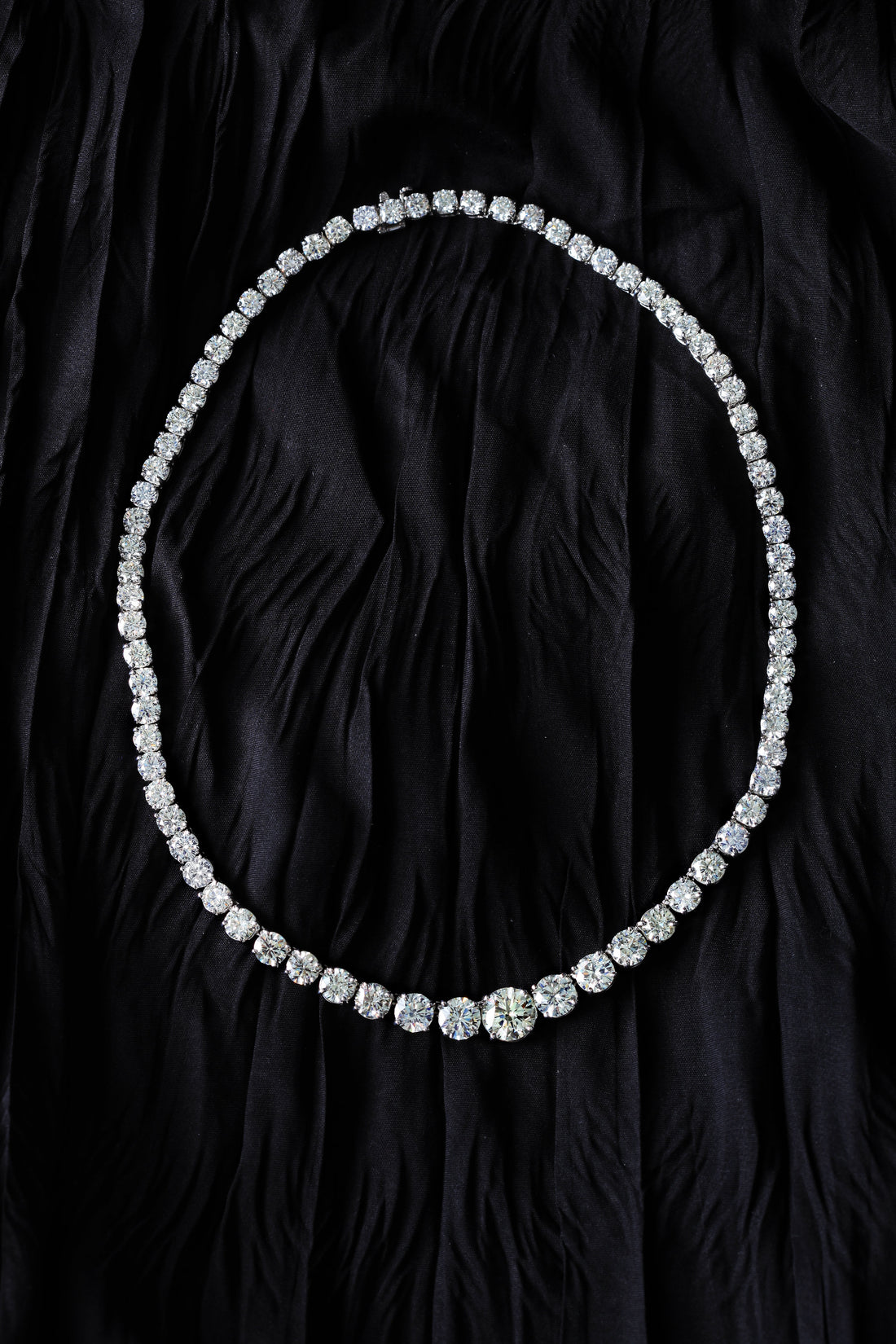 40.07 ct Graduated Diamond Tennis Necklace in Platinum