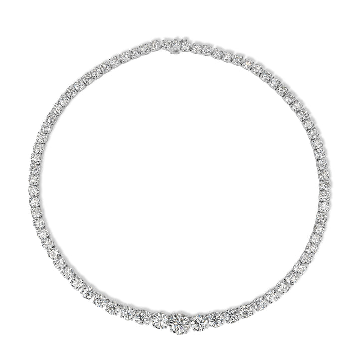 45.33 ct Graduated Diamond Tennis Necklace in Platinum