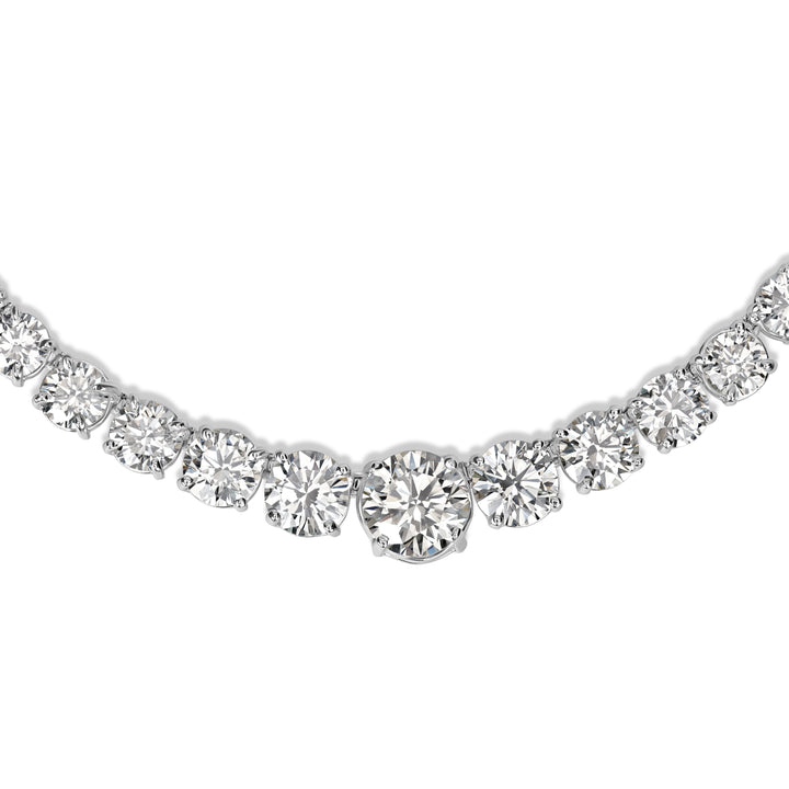 45.33 ct Graduated Diamond Tennis Necklace in Platinum