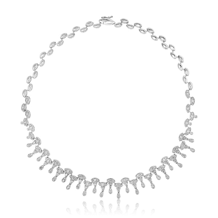 4.74 ct Diamond Necklace in 14K White Gold
