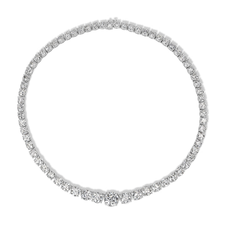 40.07 ct Graduated Diamond Tennis Necklace in Platinum