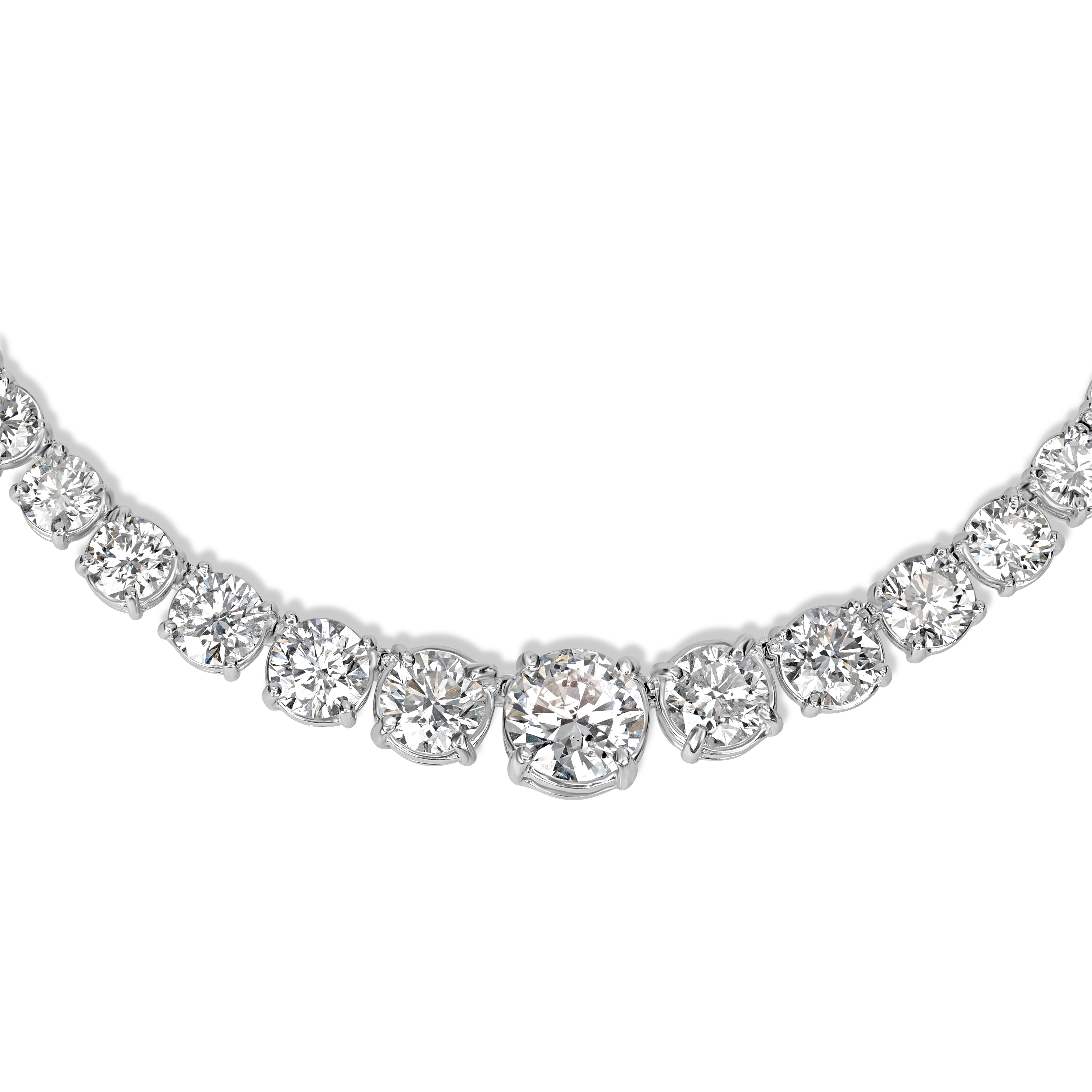 40.07 ct Graduated Diamond Tennis Necklace in Platinum
