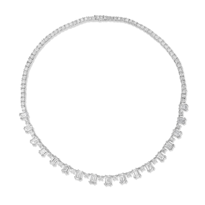 25.35 ct Diamond Necklace in 18K White Gold