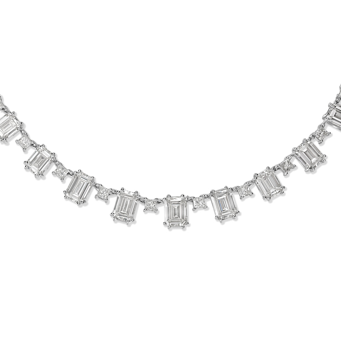 25.35 ct Diamond Necklace in 18K White Gold