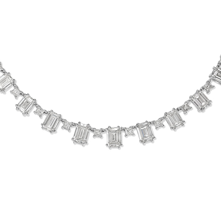 25.35 ct Diamond Necklace in 18K White Gold