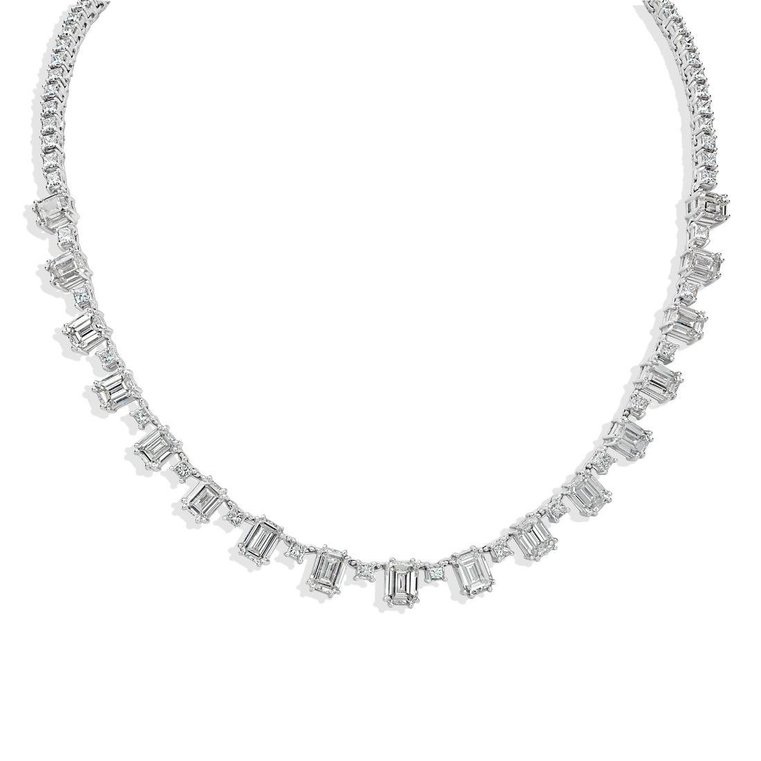 25.35 ct Diamond Necklace in 18K White Gold
