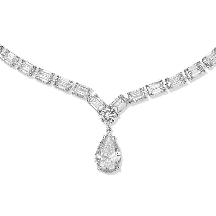 38.73 ctw Diamond Necklace in 18K White Gold - EGL Certified