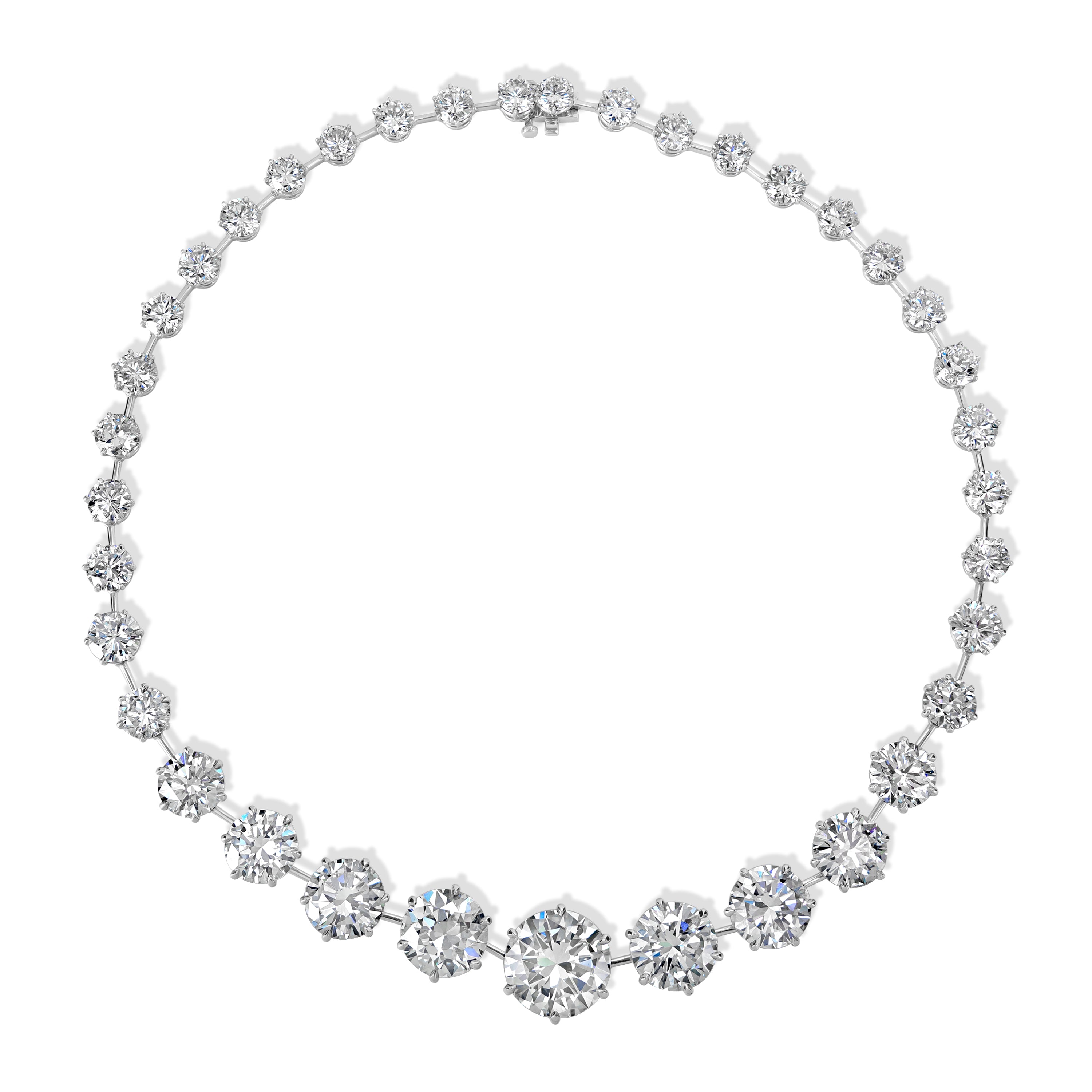82.95 ctw Diamond Necklace in Platinum - GIA & EGL Certified