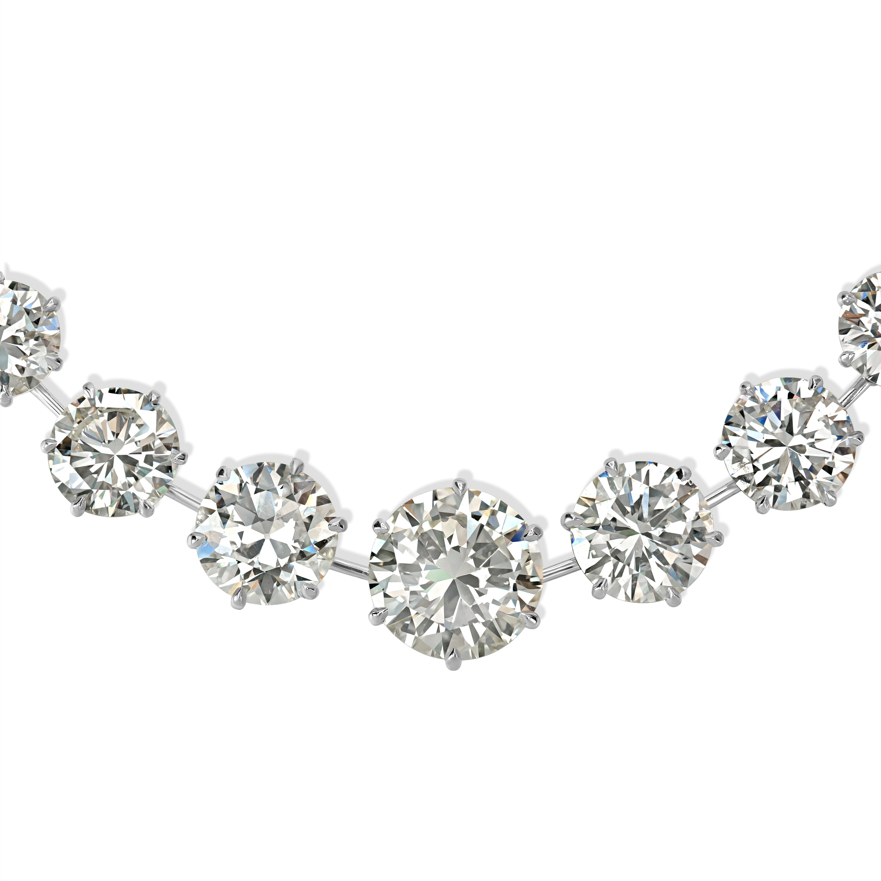 82.95 ctw Diamond Necklace in Platinum - GIA & EGL Certified