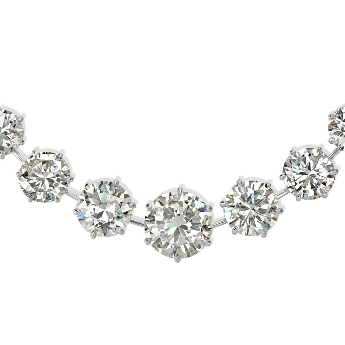 82.95 ctw Diamond Necklace in Platinum - GIA & EGL Certified