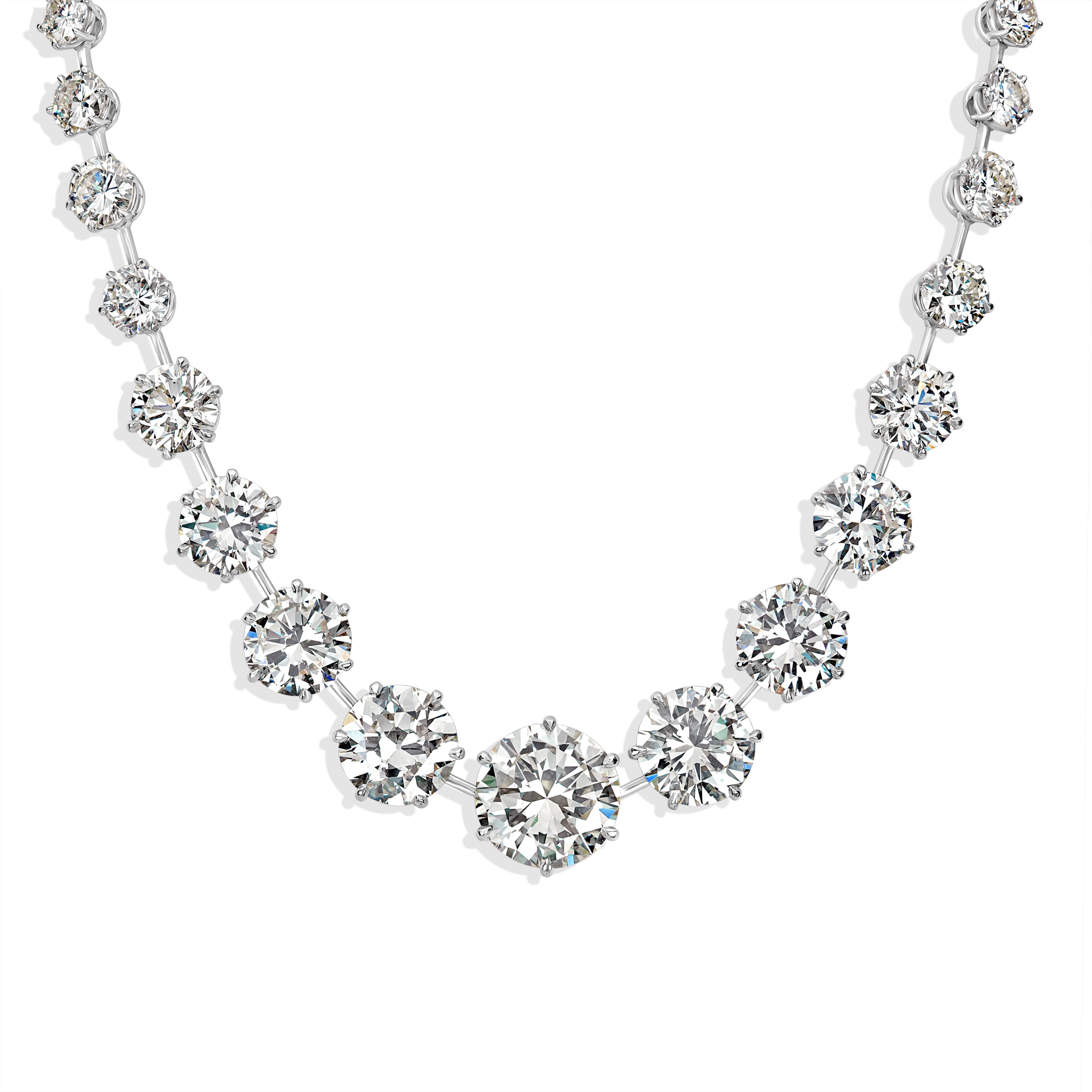 82.95 ctw Diamond Necklace in Platinum - GIA & EGL Certified