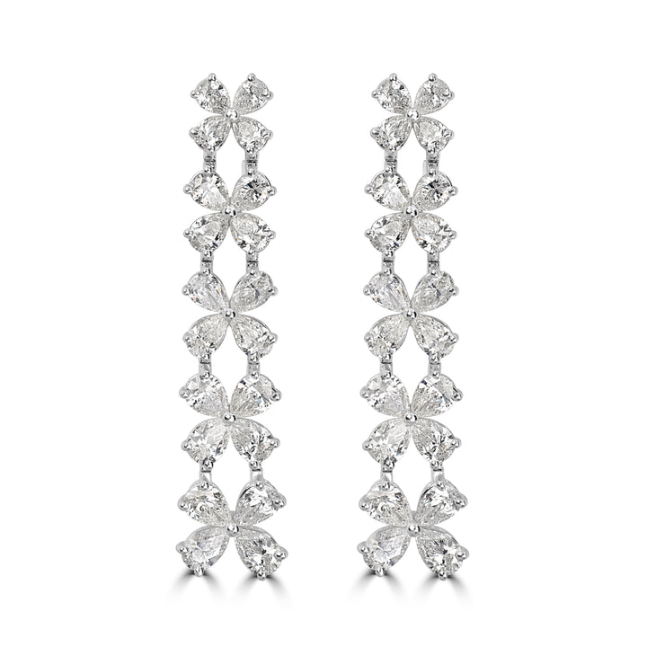 4.04 ct Diamond Earring in 18K White Gold