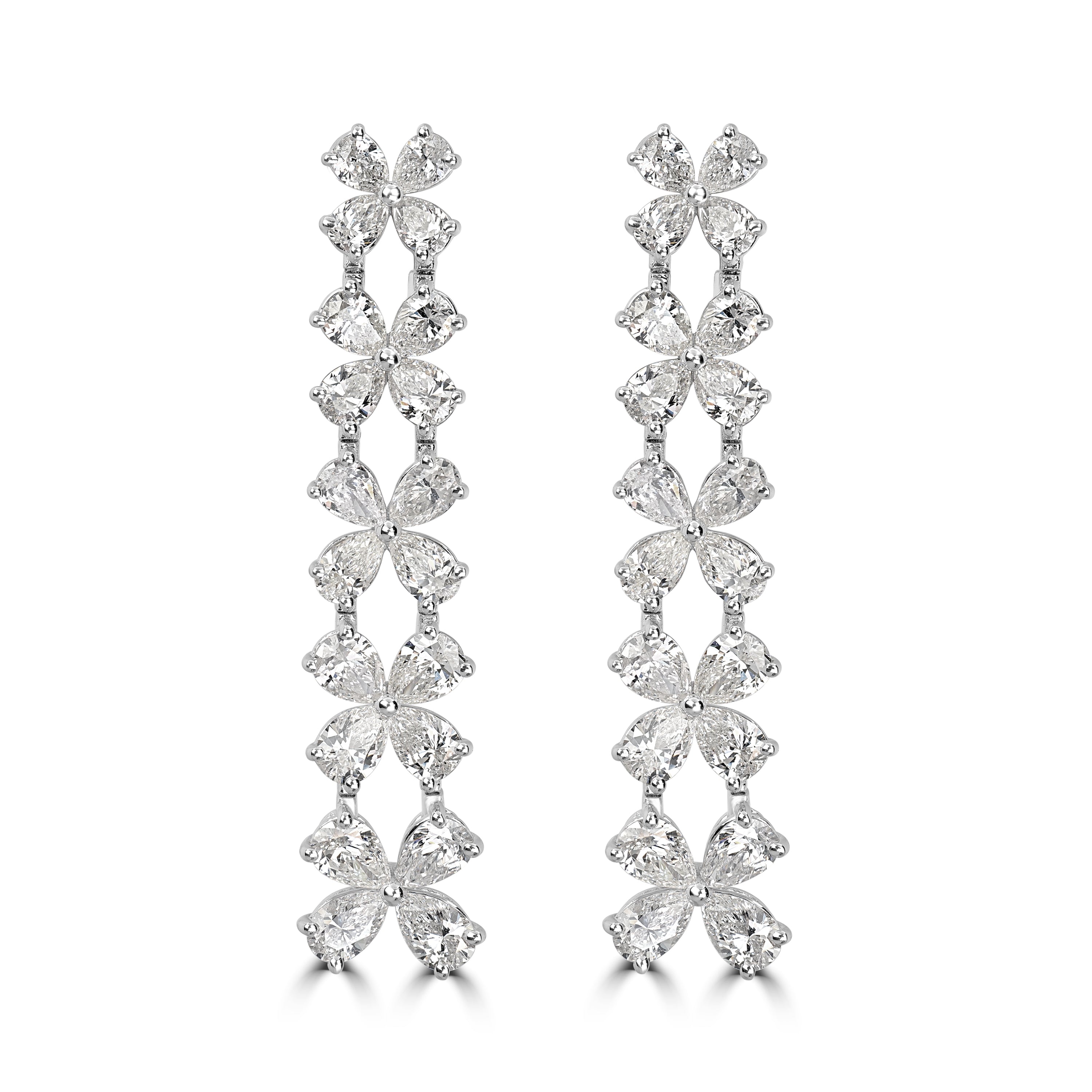 4.04 ct Diamond Earring in 18K White Gold