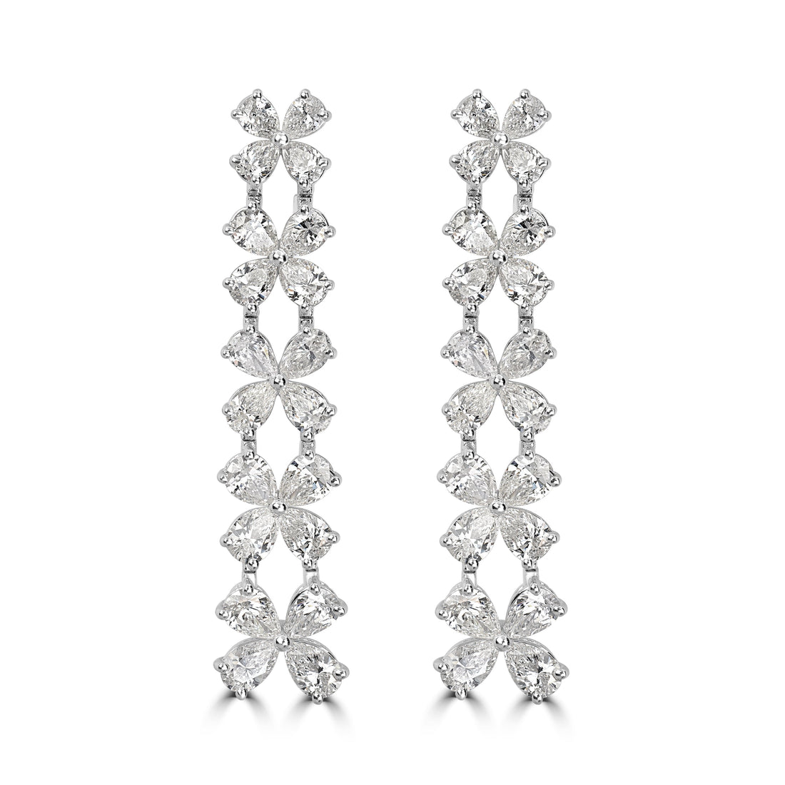 4.04 ct Diamond Earring in 18K White Gold