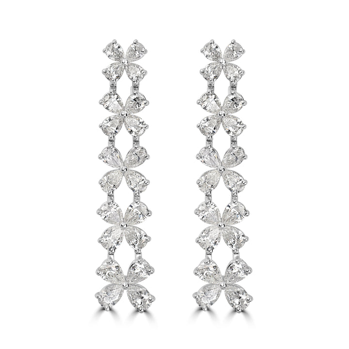 4.04 ct Diamond Earring in 18K White Gold