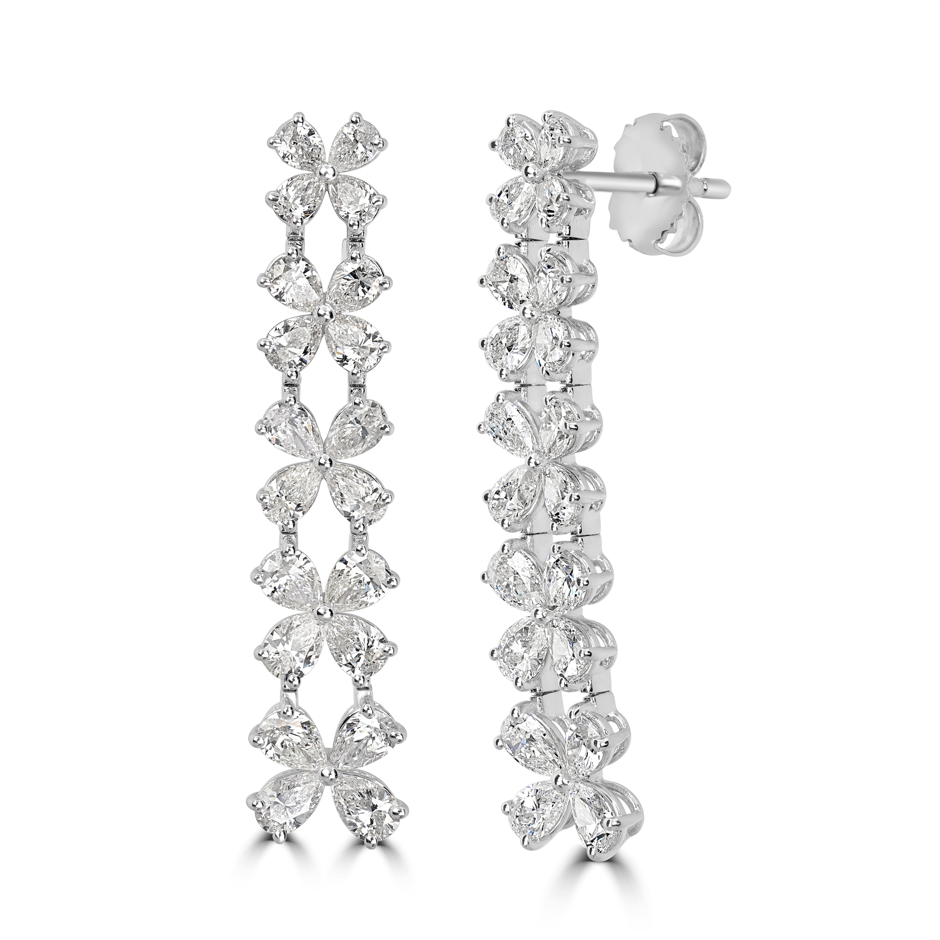 4.04 ct Diamond Earring in 18K White Gold