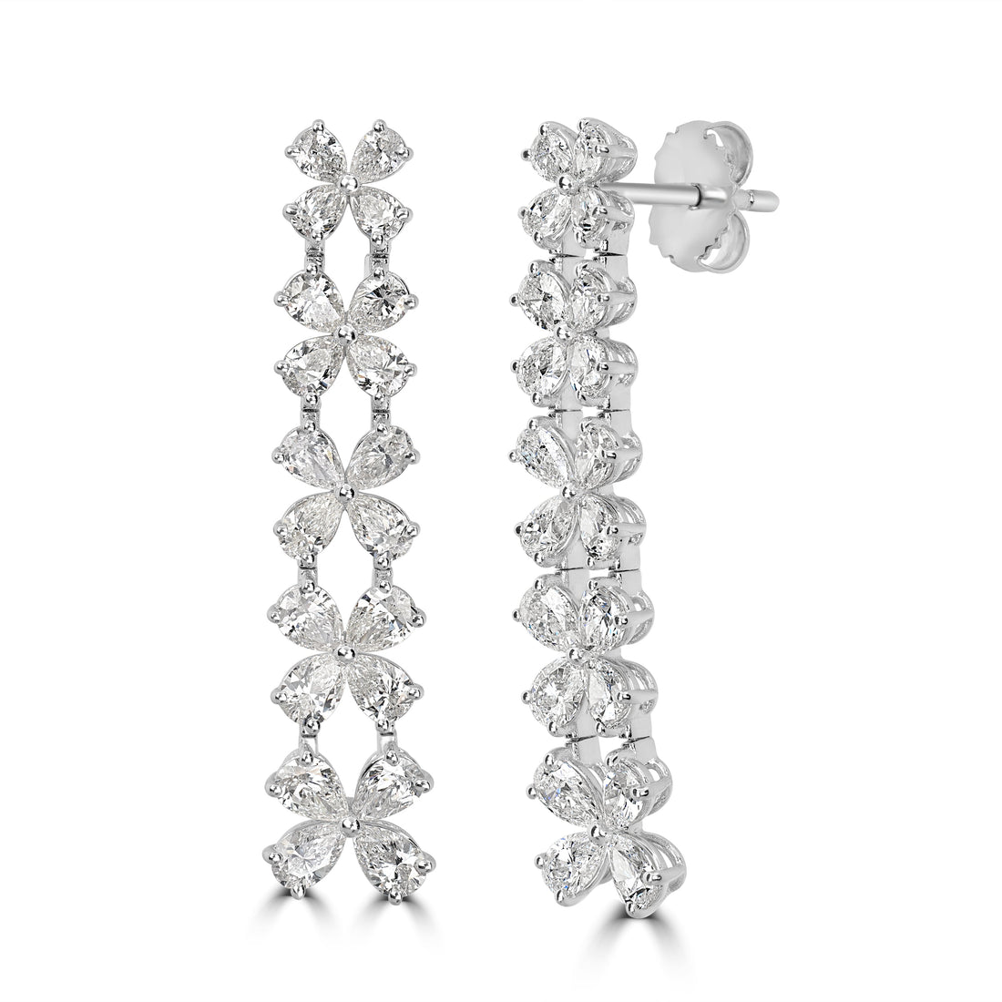 4.04 ct Diamond Earring in 18K White Gold