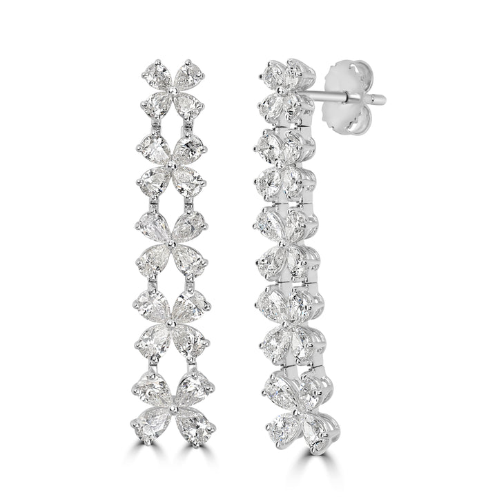 4.04 ct Diamond Earring in 18K White Gold
