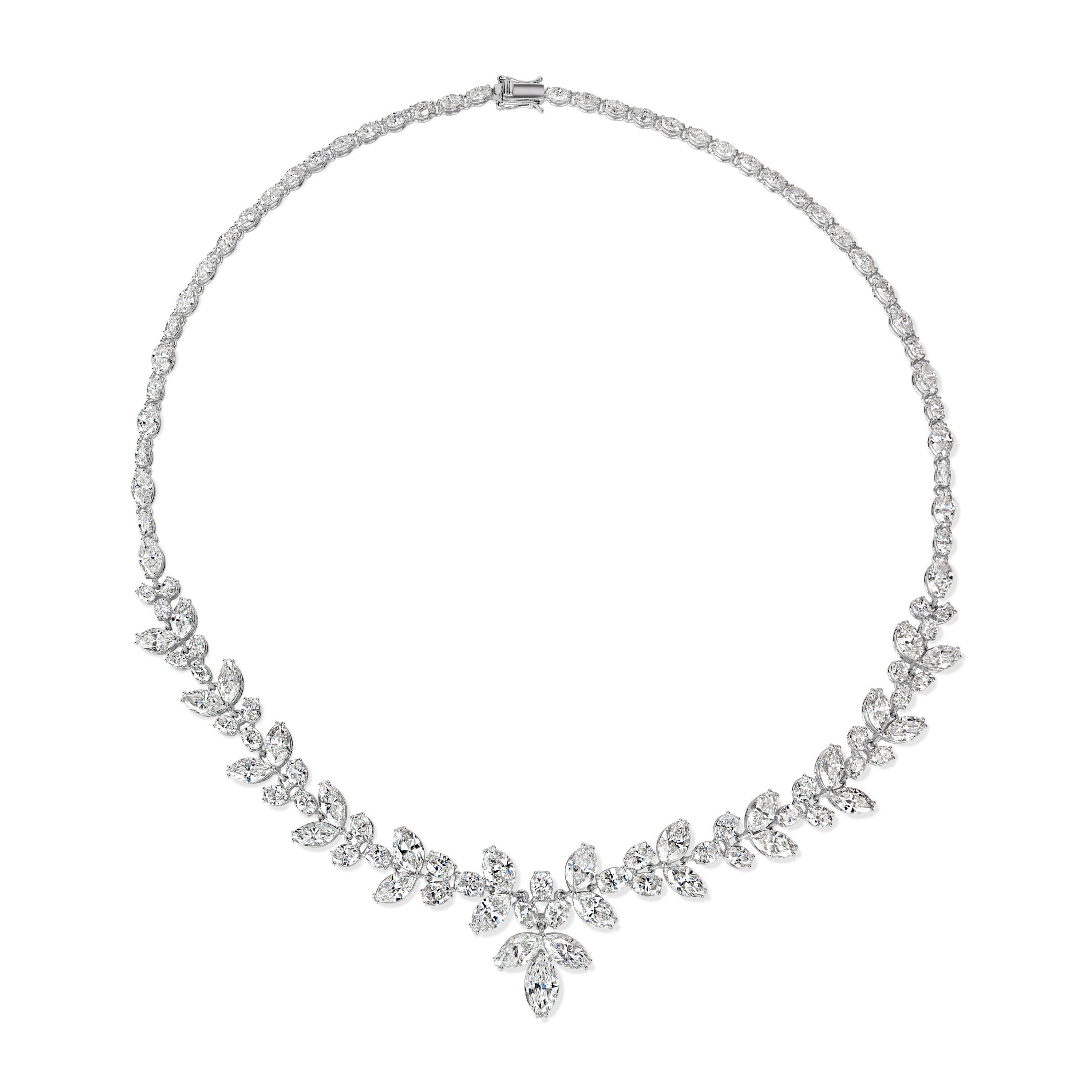 *** Certificate numbers not on diamondtrack 28.41 ctw Diamond Necklace in 18K White Gold