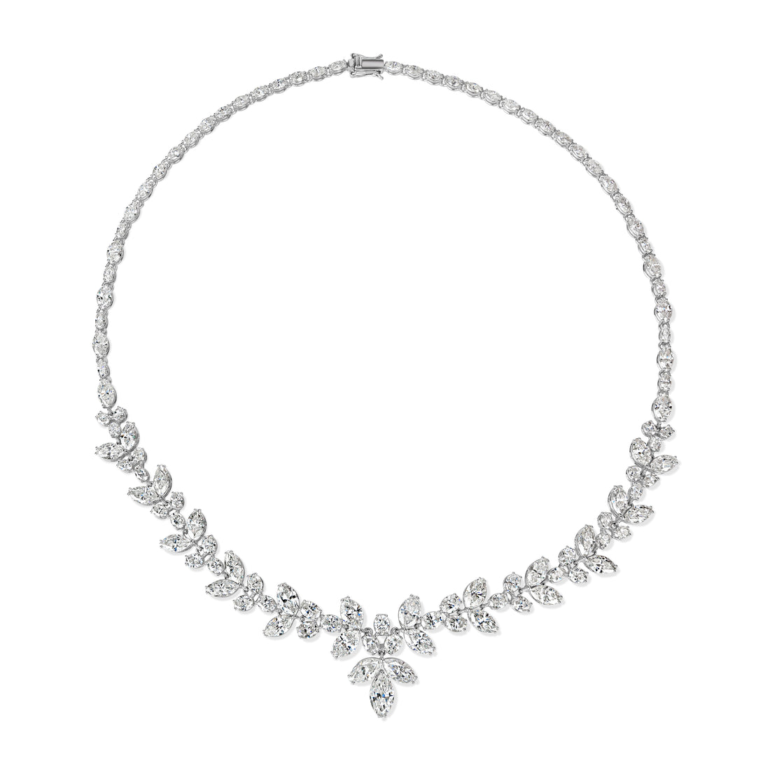 *** Certificate numbers not on diamondtrack 28.41 ctw Diamond Necklace in 18K White Gold