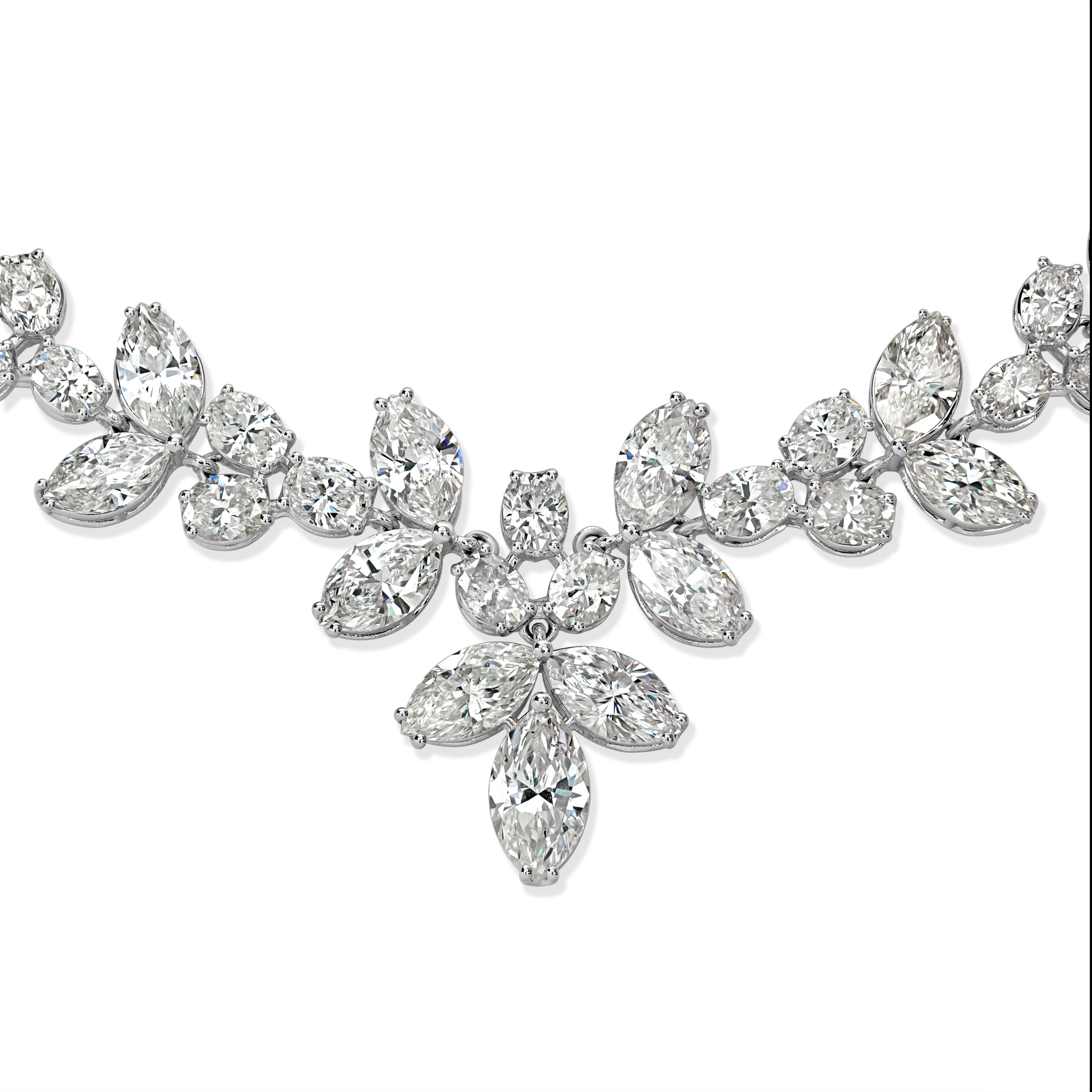 *** Certificate numbers not on diamondtrack 28.41 ctw Diamond Necklace in 18K White Gold