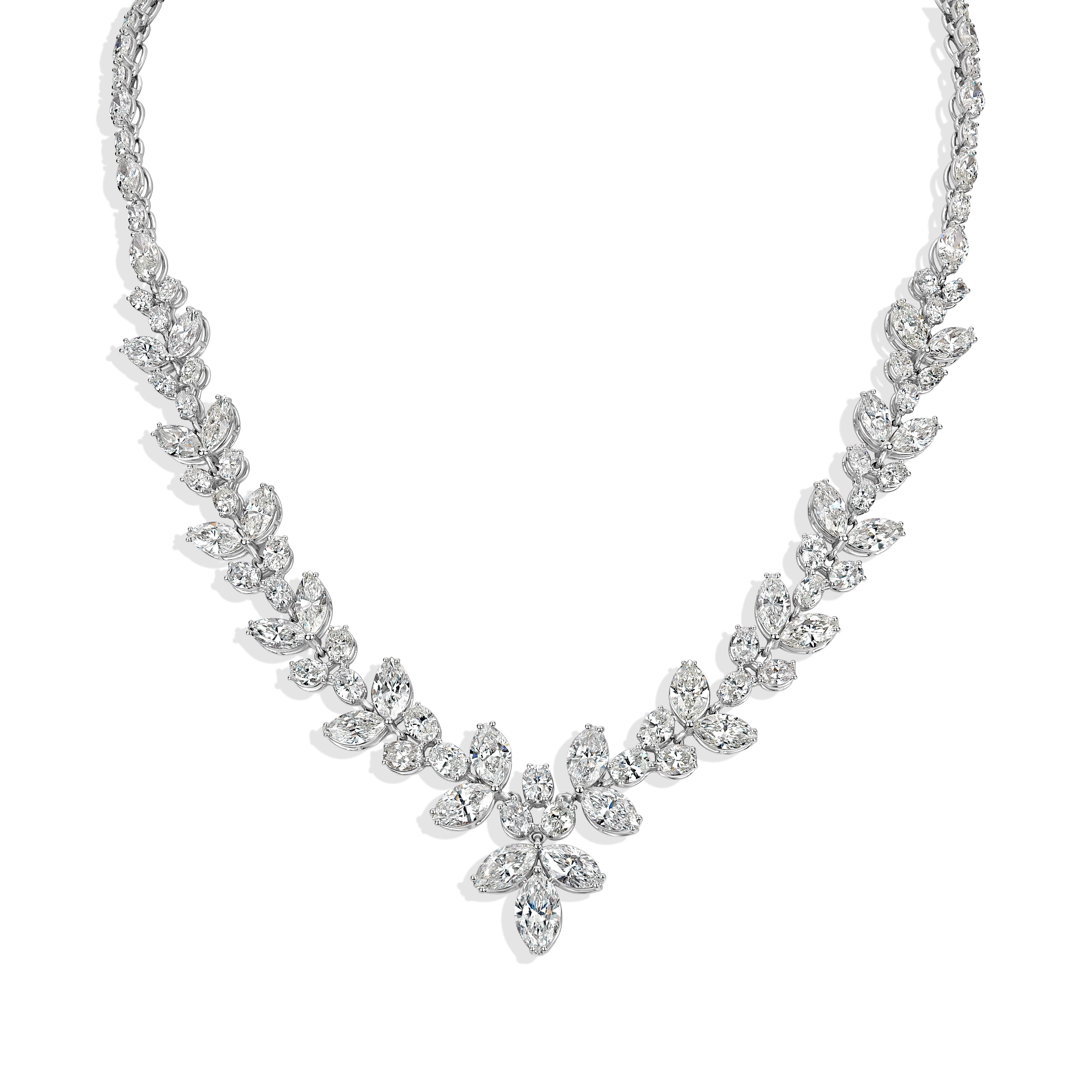 *** Certificate numbers not on diamondtrack 28.41 ctw Diamond Necklace in 18K White Gold