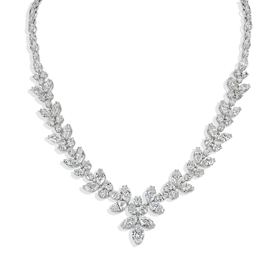 *** Certificate numbers not on diamondtrack 28.41 ctw Diamond Necklace in 18K White Gold
