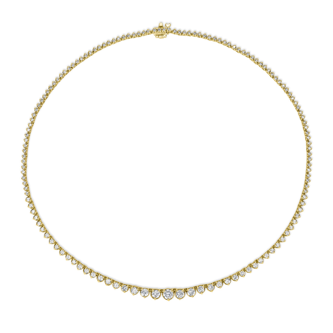 6.00 ct Graduated Diamond Tennis Necklace in 18K Yellow Gold
