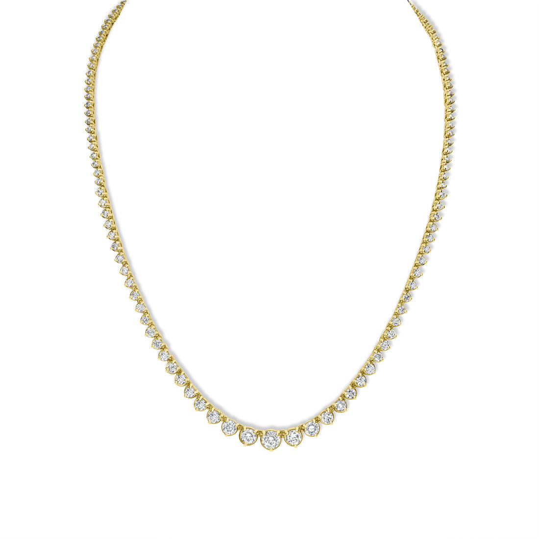 6.00 ct Graduated Diamond Tennis Necklace in 18K Yellow Gold
