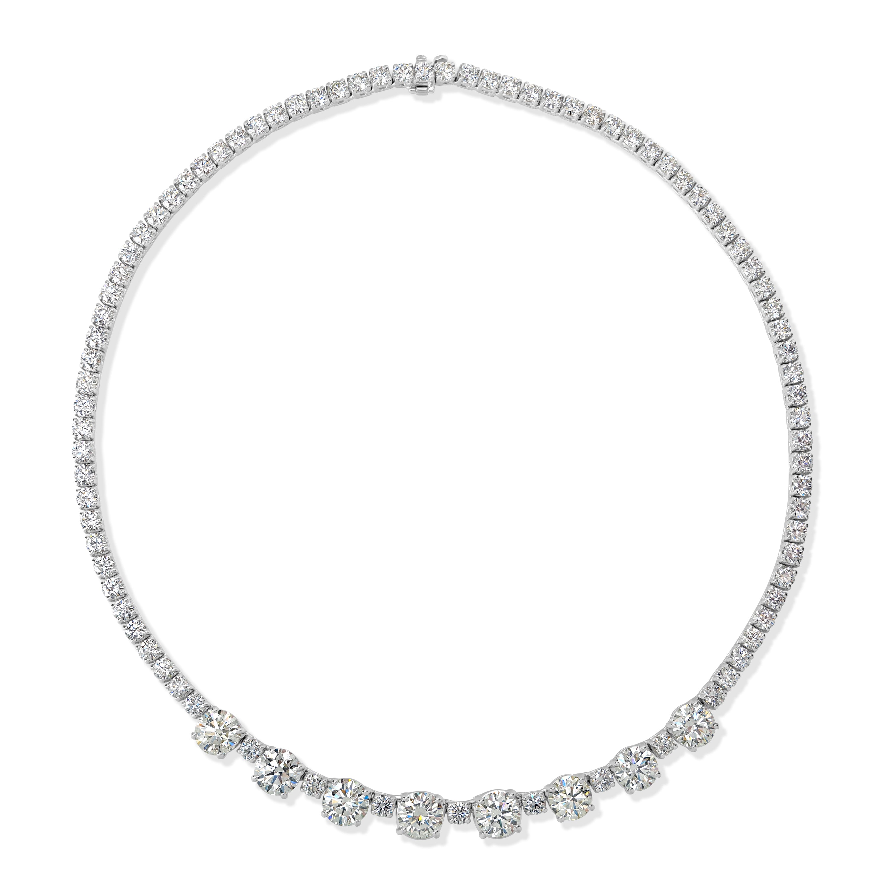 36.58 ctw Diamond Necklace in Platinum - GIA Certified