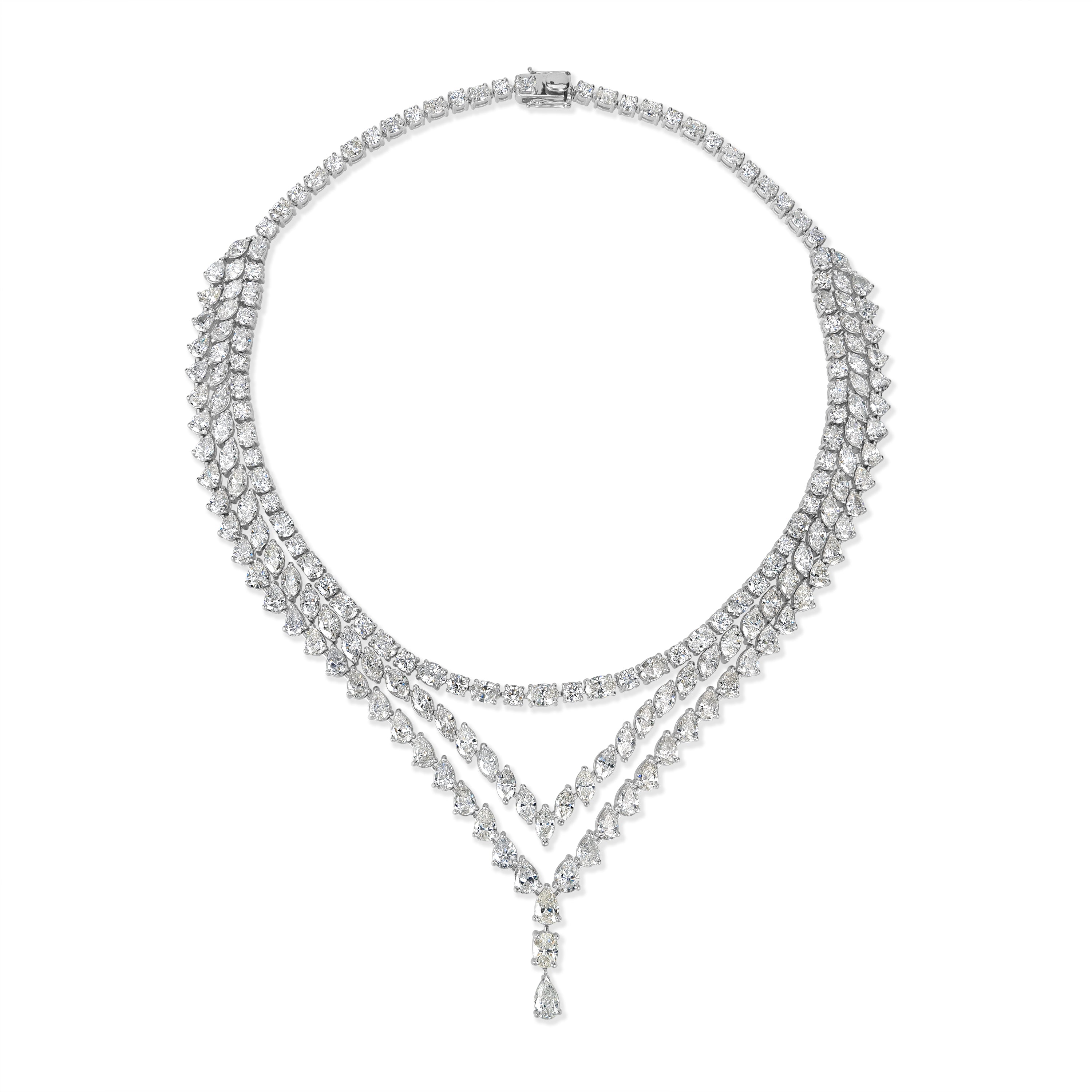 60.48 ct Diamond Necklace in Platinum