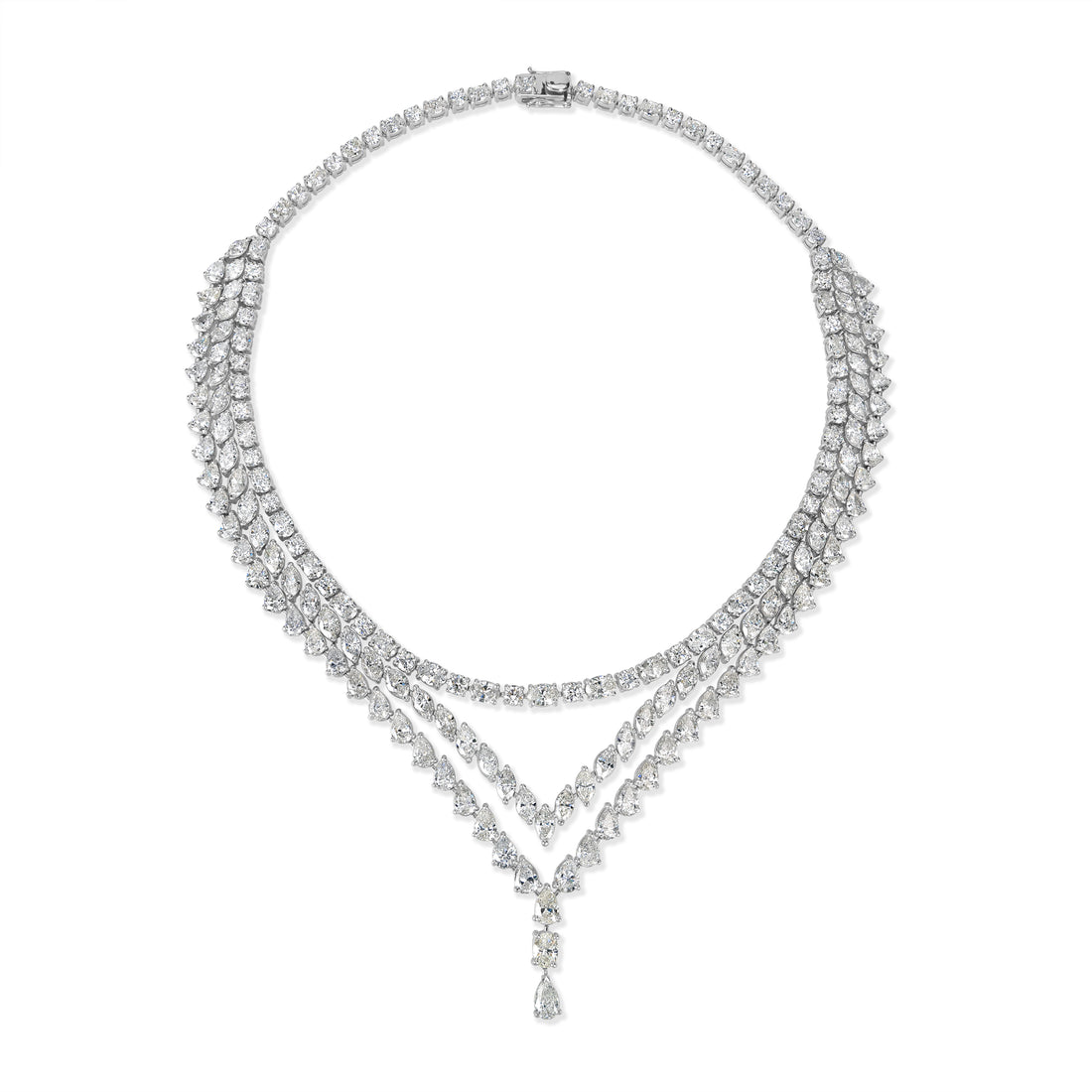 60.48 ct Diamond Necklace in Platinum