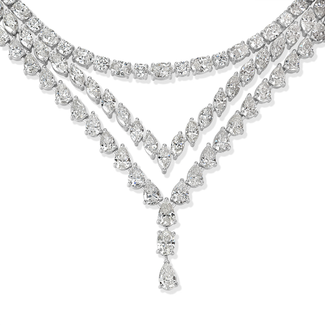 60.48 ct Diamond Necklace in Platinum